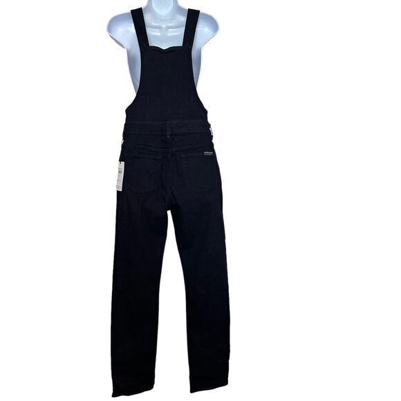 NWT 7 For All Mankind Denim Zip Front Jumpsuit Jean Overalls Dark Blue sz XS - Picture 2 of 16